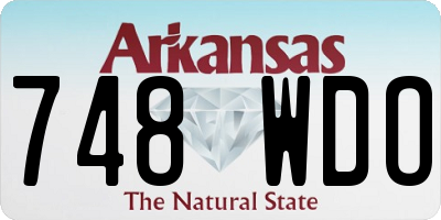 AR license plate 748WDO