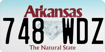 AR license plate 748WDZ