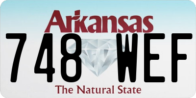 AR license plate 748WEF