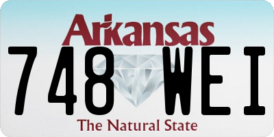 AR license plate 748WEI