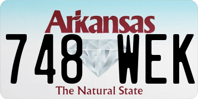 AR license plate 748WEK