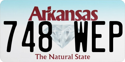 AR license plate 748WEP