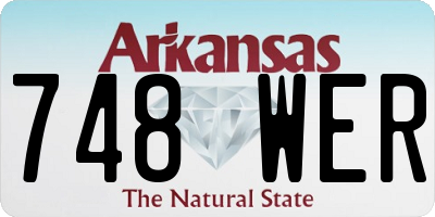AR license plate 748WER