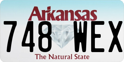AR license plate 748WEX