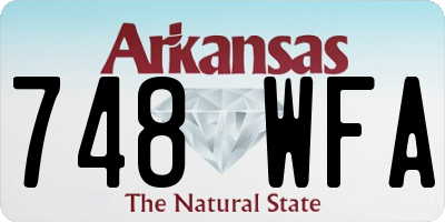 AR license plate 748WFA