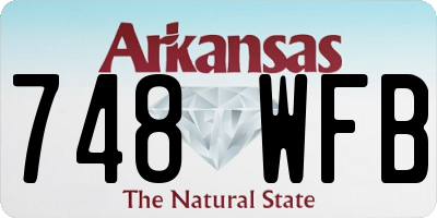 AR license plate 748WFB
