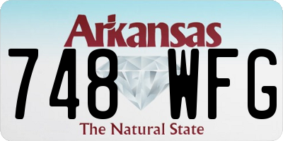 AR license plate 748WFG