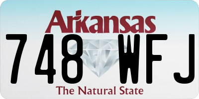 AR license plate 748WFJ