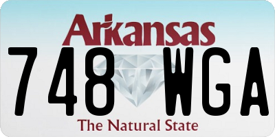 AR license plate 748WGA