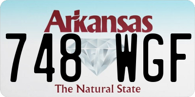 AR license plate 748WGF