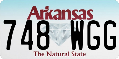 AR license plate 748WGG