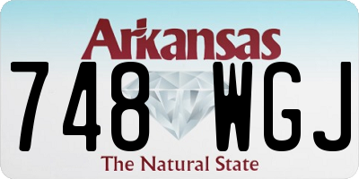 AR license plate 748WGJ