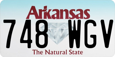 AR license plate 748WGV
