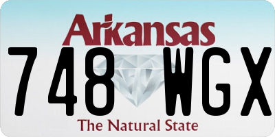 AR license plate 748WGX