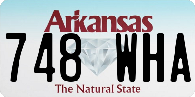 AR license plate 748WHA
