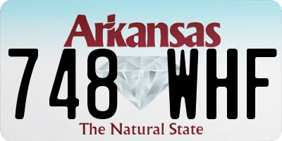 AR license plate 748WHF
