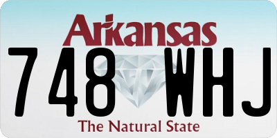 AR license plate 748WHJ