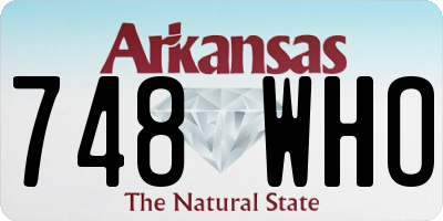 AR license plate 748WHO