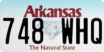 AR license plate 748WHQ