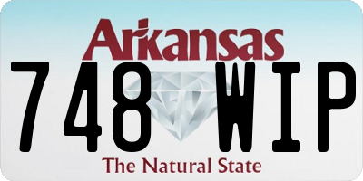 AR license plate 748WIP