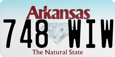 AR license plate 748WIW