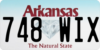 AR license plate 748WIX