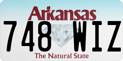 AR license plate 748WIZ