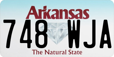 AR license plate 748WJA