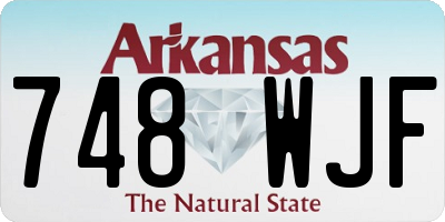 AR license plate 748WJF
