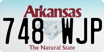AR license plate 748WJP