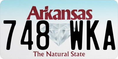 AR license plate 748WKA