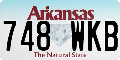 AR license plate 748WKB