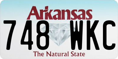 AR license plate 748WKC