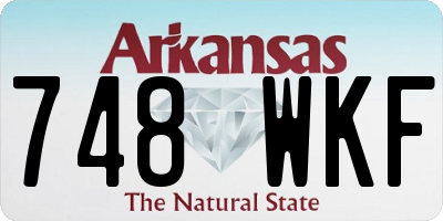 AR license plate 748WKF