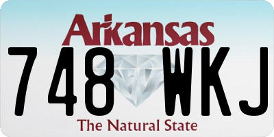 AR license plate 748WKJ