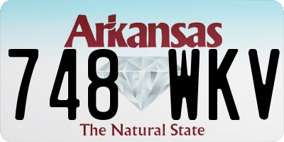 AR license plate 748WKV