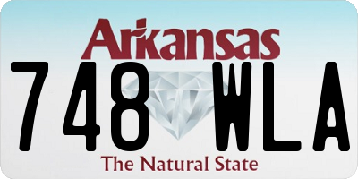 AR license plate 748WLA