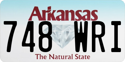 AR license plate 748WRI