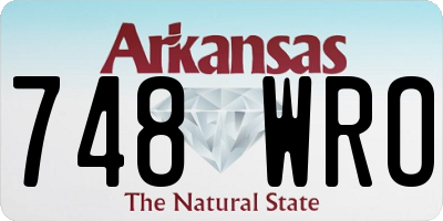 AR license plate 748WRO