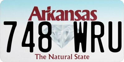 AR license plate 748WRU