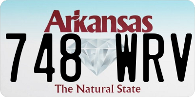 AR license plate 748WRV