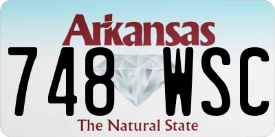 AR license plate 748WSC