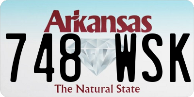 AR license plate 748WSK