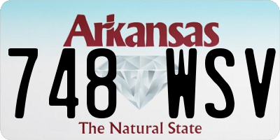 AR license plate 748WSV