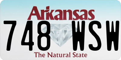 AR license plate 748WSW