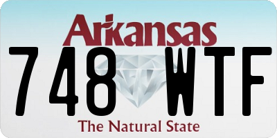 AR license plate 748WTF