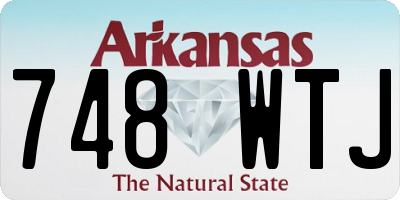 AR license plate 748WTJ
