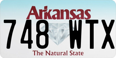 AR license plate 748WTX