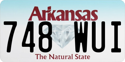 AR license plate 748WUI