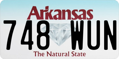 AR license plate 748WUN